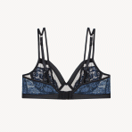 سوتین دانتل و حریر مدل Peony blue back
