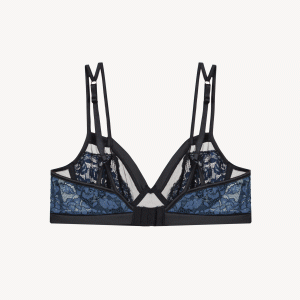 سوتین دانتل و حریر مدل Peony blue back