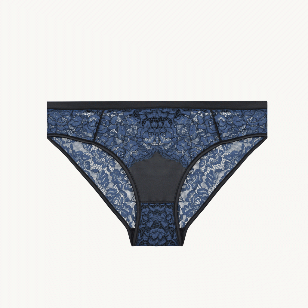 شورت دانتل و حریر Peony blue