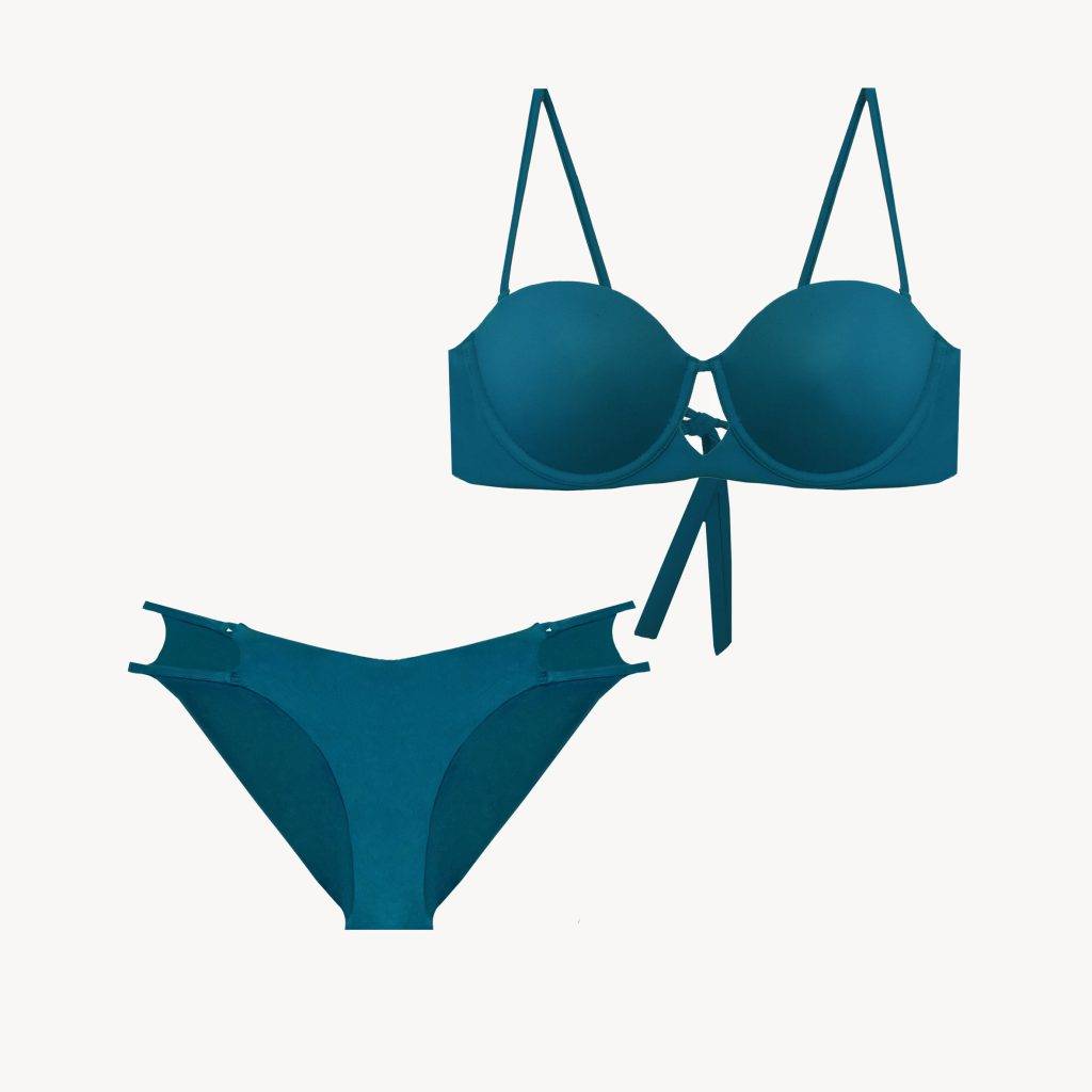 بیکینی کاپدار مدل Tan shiny set