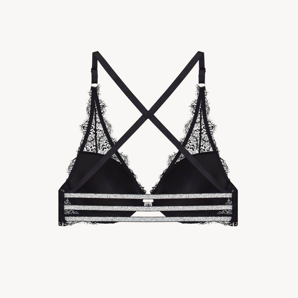 سوتین از جلو بازشو کاپدار مدل Linda black back