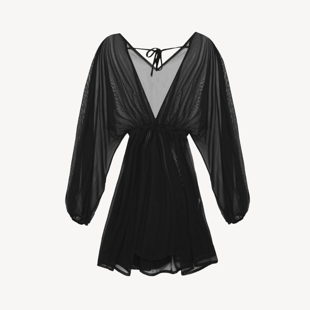 رومایویی حریر مدل Elba black back