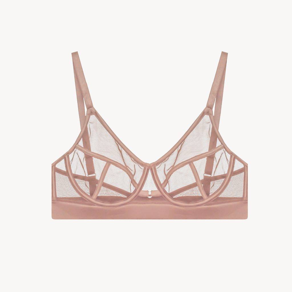 سوتین حریر و ساتن مدل Suna beige
