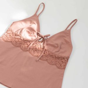 تاپ و شلوارک نخی و دانتل مدل Ellery Rose Down Detail 1
