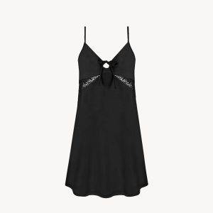 پیراهن خواب مودال و دانتل مدل Ayden black