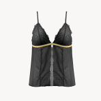 تاپ و شلوارک دانتل مدل Tida t black