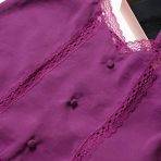 تاپ و شلوارک مدل Lydia purple detail 2