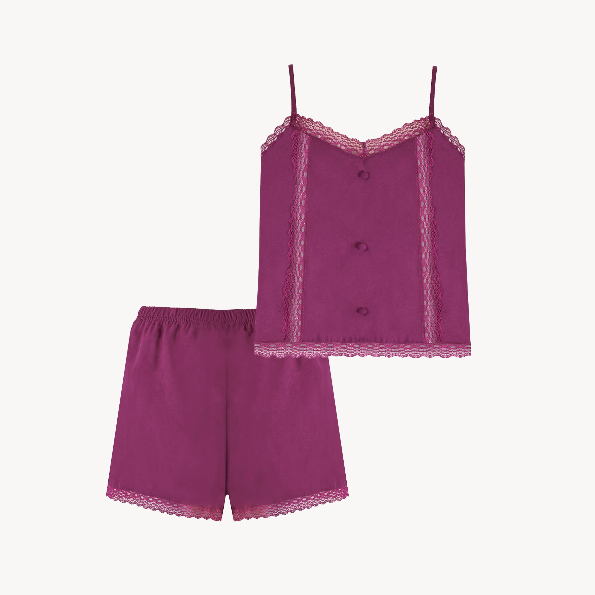 تاپ و شلوارک مدل Lydia purple set