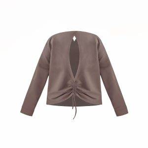 بلوز نخی مدل Shimmer mink back