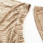 تاپ و شلوارک مخمل مدل Darcy cream detail 1