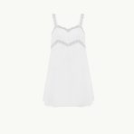 پیراهن ویسکوز و دانتل مدل Feryal white