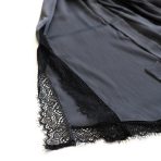 روبدوشامبر ساتن و دانتل مدل Sophia gray detail 3
